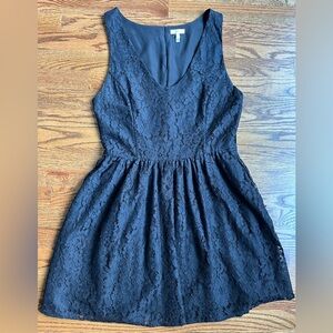 Joie black lace dress Size L